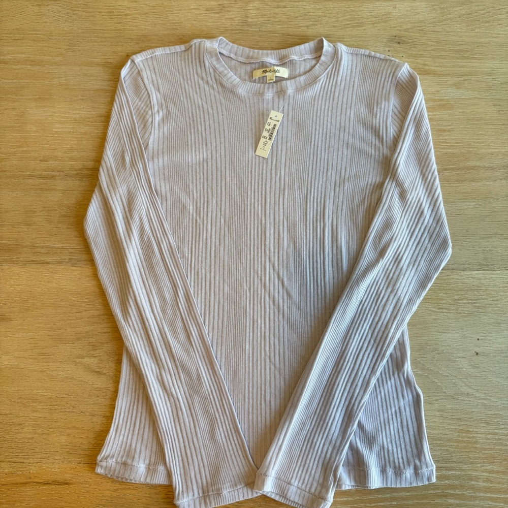 Madwell Ribbed light purple Long Sleeve Top